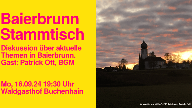 Baierbrunn Stammtisch am 16.09.24 ab 19:30 Uhr